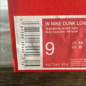 Nike Dunk Low - Glacier Blue and Off Noir